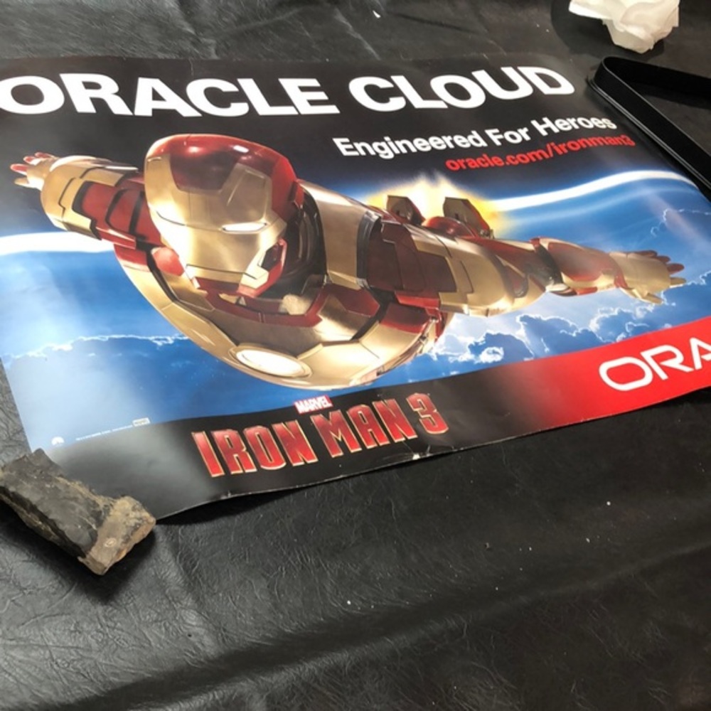 Iron man 3 2 sided poster Oracle / Marvel 2013 24 x 36 with light creasi…